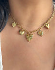 Collier Five - 5 cœurs Charms
