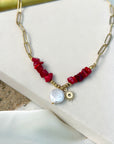 Collier Rojo maillé