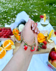 Bracelet Straw avec charms fruits