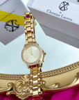 Montre orné de strass en acier Inoxydable (Pile inclue)