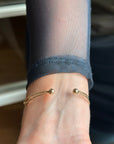 Bracelet Montparnasse doré deux rangs ajustable