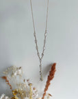 Collier Y swaro diamanté