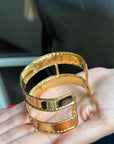 Manchette doré Léopard