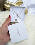Coffret parure collier et bracelet Crystal White + boîte cadeau