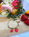 Bracelet Straw avec charms fruits