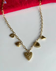 Collier Five - 5 cœurs Charms