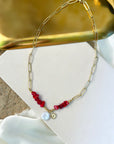 Collier Rojo maillé