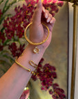 Lot de deux bracelets joncs Flora