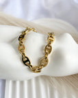 Bracelet Patna doré en acier inoxydable