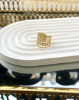 Bague Davao doré ajustable