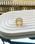 Bague Davao doré ajustable