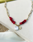 Collier Rojo maillé