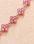 Collier doré avec fleurs argentés 100% inoxydable
