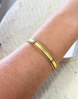 Bracelet jonc Hereford doré