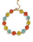 Bracelet Hortensias Rose ou Multicolore