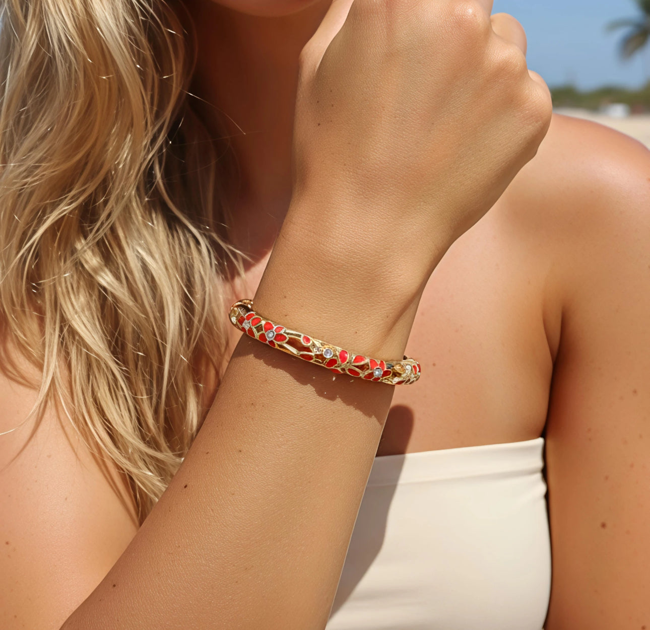 Bracelet jonc Flora coloré  *BEST SELLER*