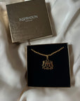 Collier avec armoirie Maroc Perlé doré ou argenté