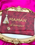 Parure double cœur avec pochette « MAMAN D’AMOUR » spécial fête des mères
