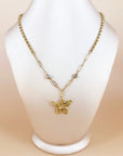 Collier papillon double
