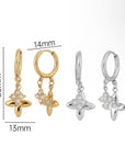 Boucle d’oreille double rangs doré