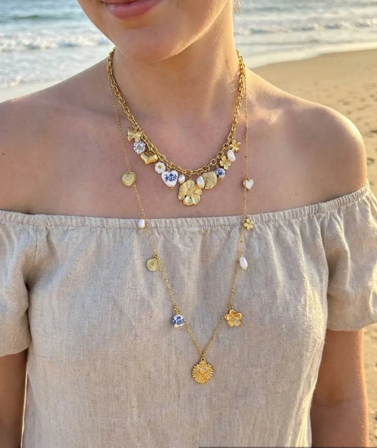 Ensemble Bridgerton : Collier sautoir + Collier Inspi