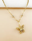 Collier papillon double