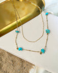 Collier double Panama Turquoise
