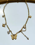 Collier 6 charms Butterfly