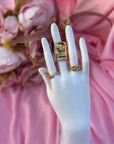 Lot de 3 bague doré