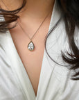 Collier goutte Crystal doré