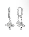 Boucle d’oreille double rangs doré