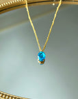 Collier Swaro bleu Turquoise