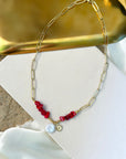 Collier Rojo maillé