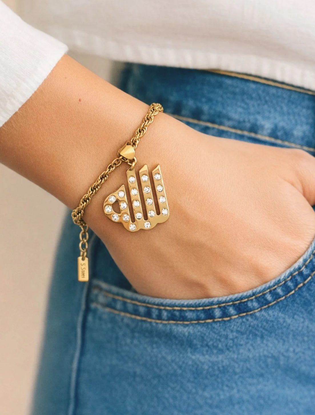 Bracelet doré Allah